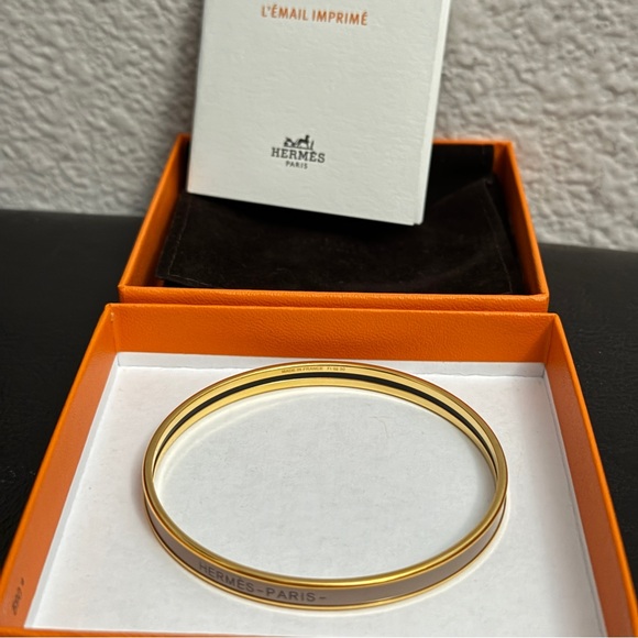 Hermès Uni Bangle Marron Glacé - Picture 9 of 10